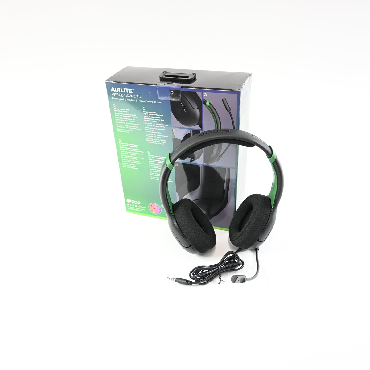 PDP AIRLITE Wired Gaming Headset Black/Green Xbox Series X|S Xbox One PC