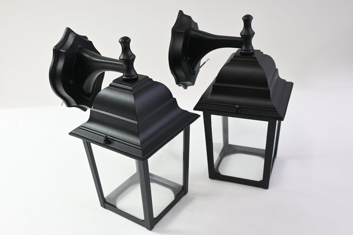 Folksmate Outdoor Wall Lantern Black 2-Pack