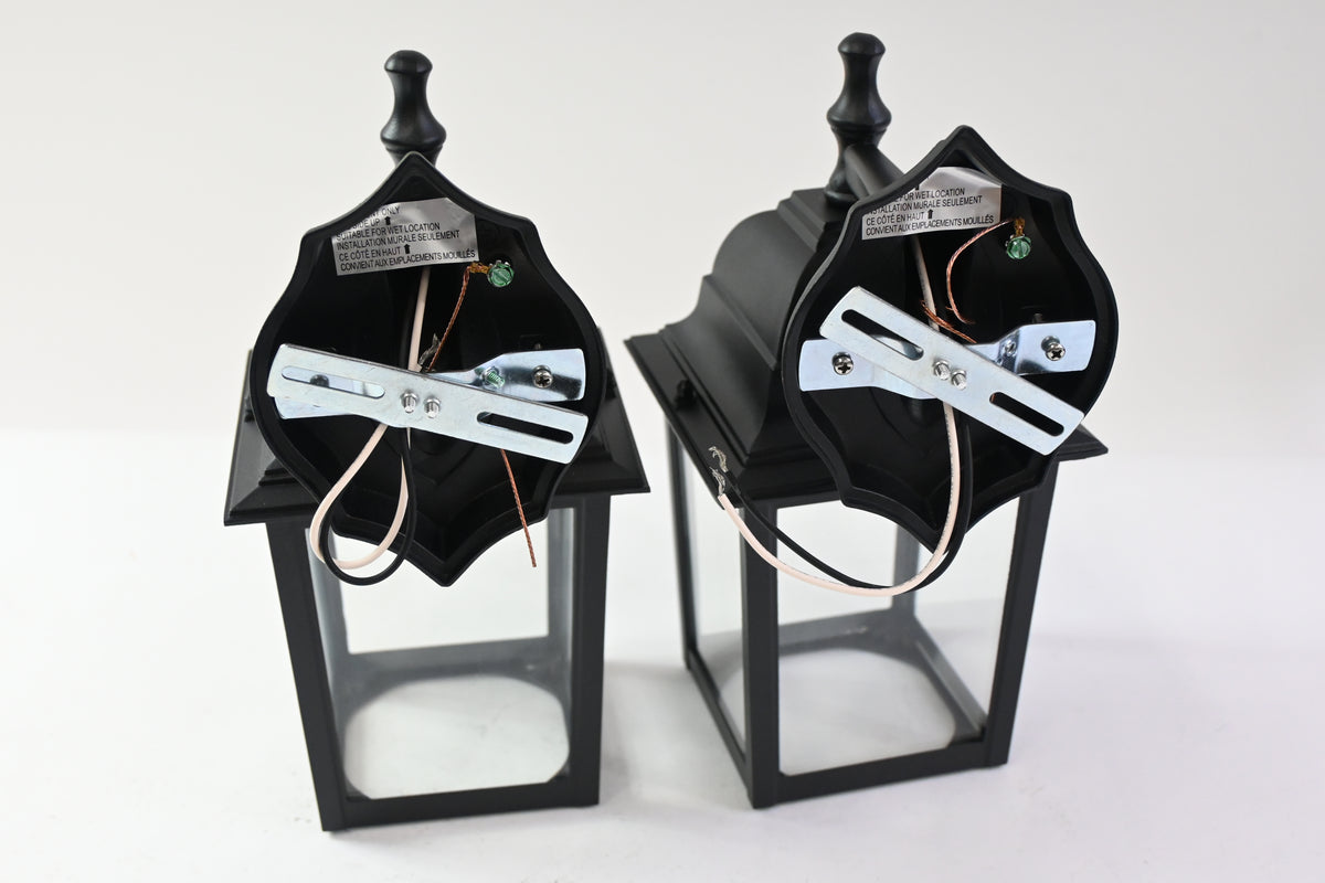 Folksmate Outdoor Wall Lantern Black 2-Pack