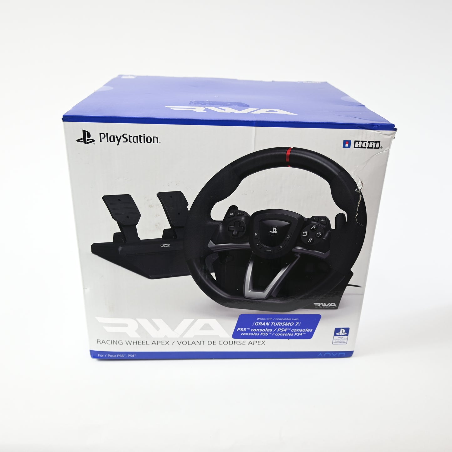 HORI Racing Wheel Apex PS5 PS4 PC Steering Wheel Pedals Sony Licensed - Open Box
