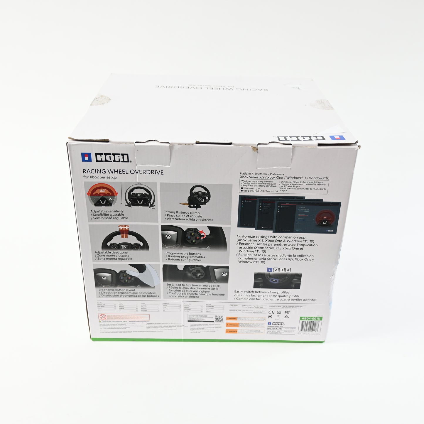 HORI Racing Wheel Xbox Series X S Xbox One PC Steering Wheel - Open Box