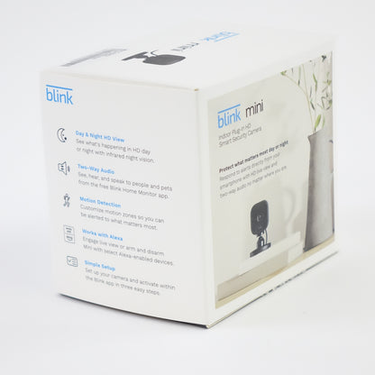 Blink Mini Indoor Security Camera 3 Pack Motion Detection Alexa Black - Open Box