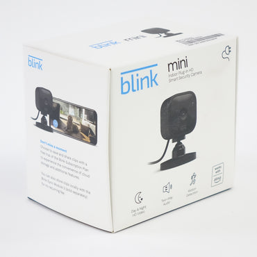 Blink Mini Indoor Security Camera 3 Pack Motion Detection Alexa Black - Open Box