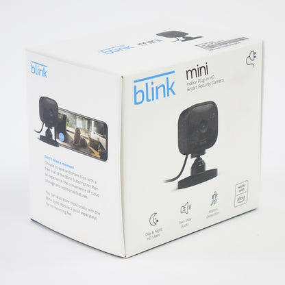 Blink Mini Indoor Security Camera 3 Pack Motion Detection Alexa Black - Open Box