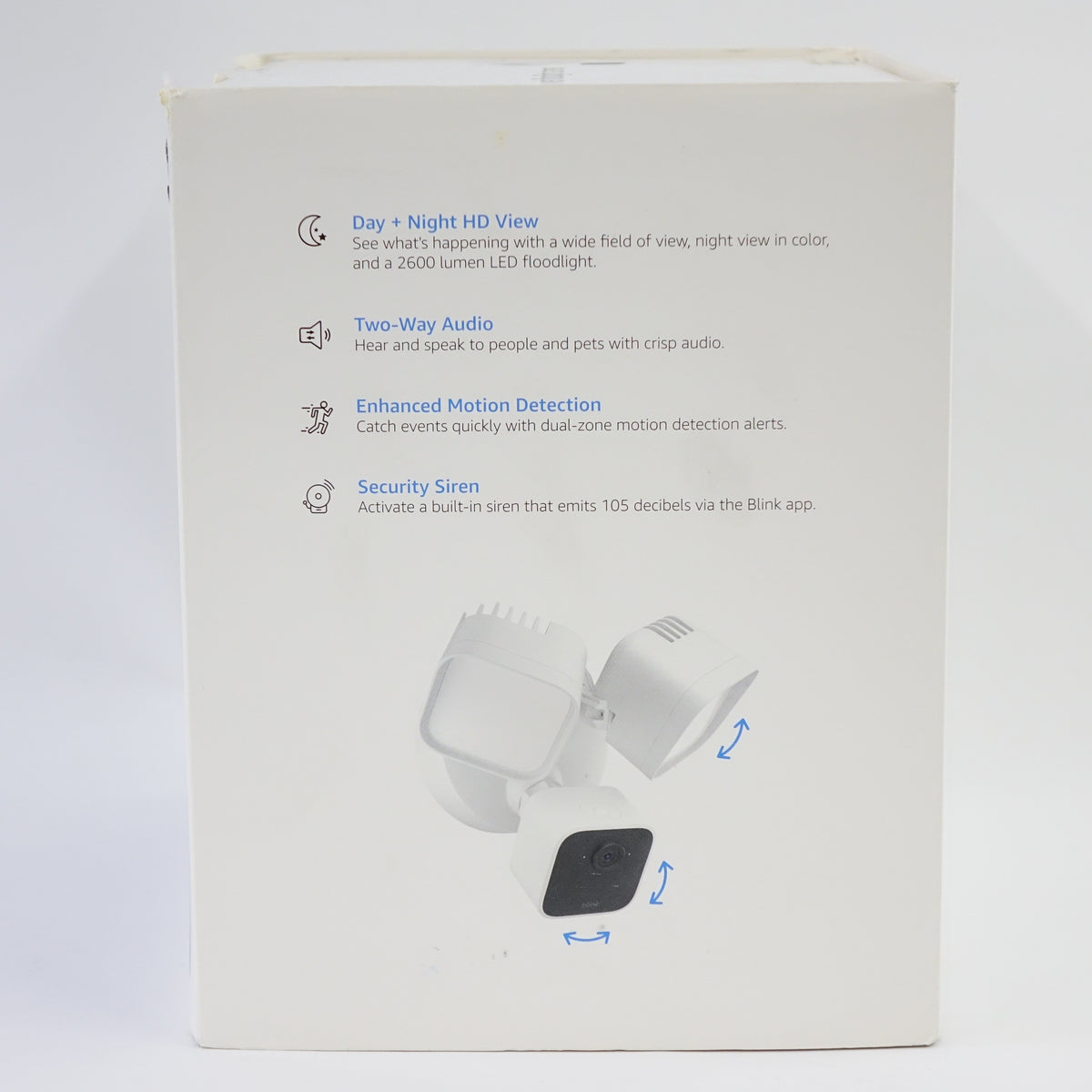Blink Wired Floodlight Camera White 1080p HD Security Camera Alexa - New