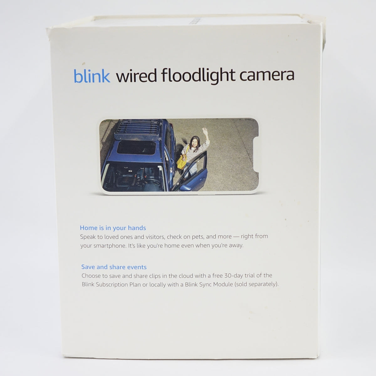 Blink Wired Floodlight Camera White 1080p HD Security Camera Alexa - New