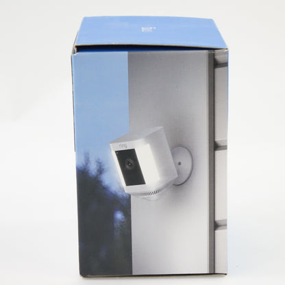 Ring Spotlight Cam Plus Battery White 1080p HD Security Camera Alexa - Open Box