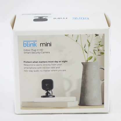 Blink Mini Indoor Security Camera 1080p Night Vision Motion Detection Black