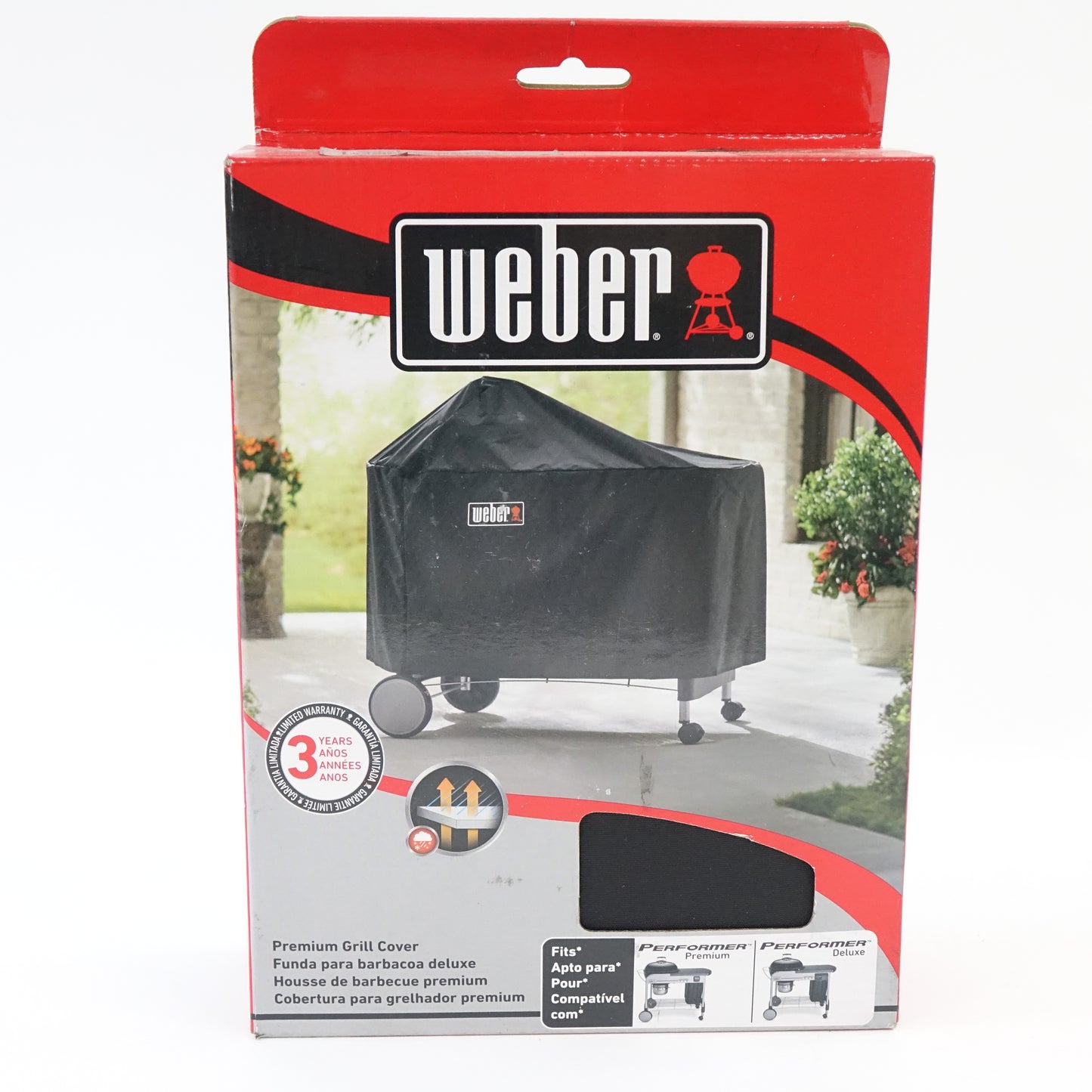 Weber 7152 Premium Grill Cover Performer Premium Deluxe 22" Charcoal
