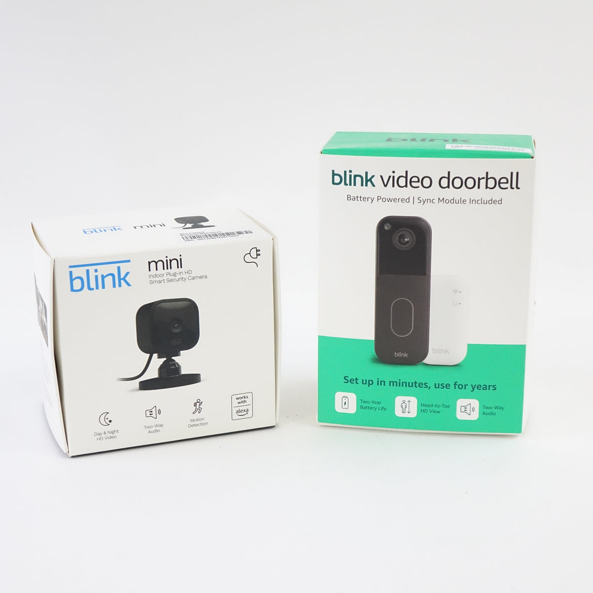 Blink Wireless Video Doorbell System (2nd Generation) and Mini Indoor Camera