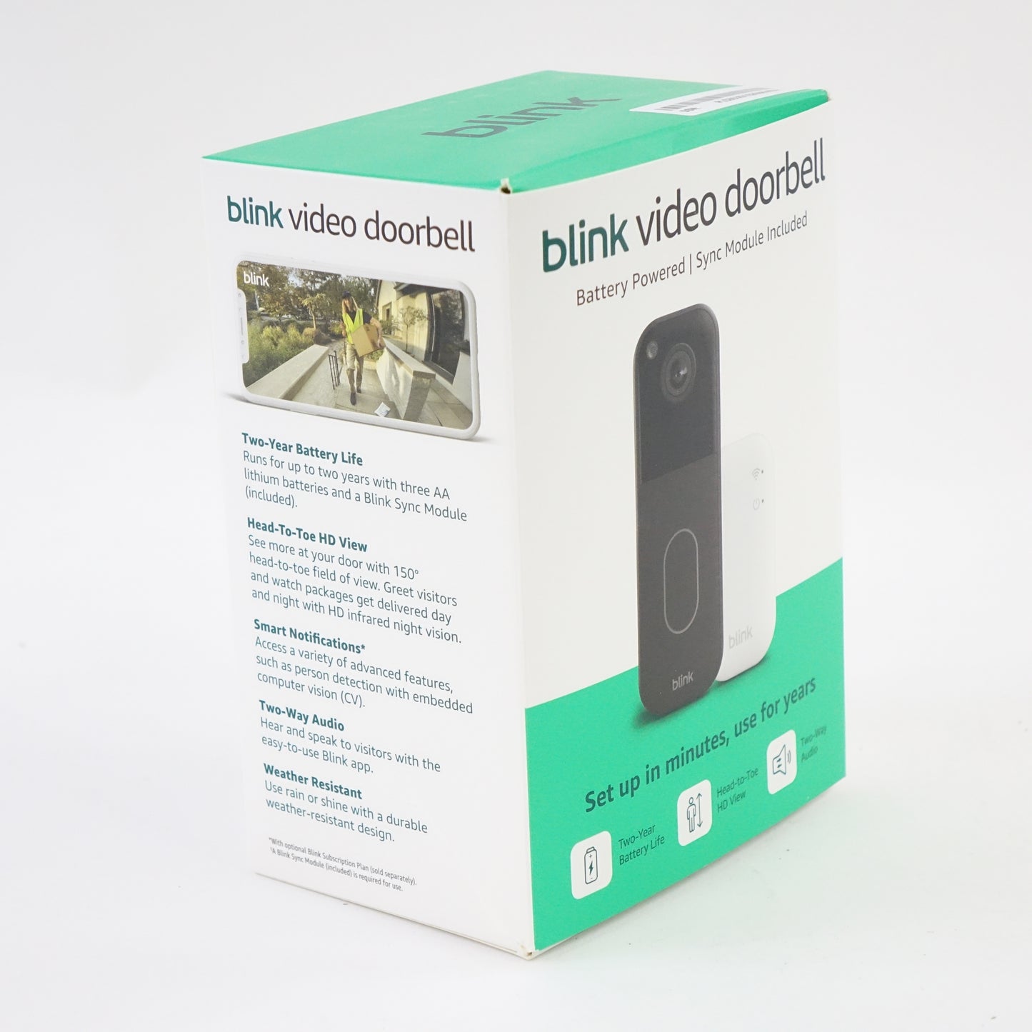 Blink Wireless Video Doorbell System (2nd Generation) and Mini Indoor Camera