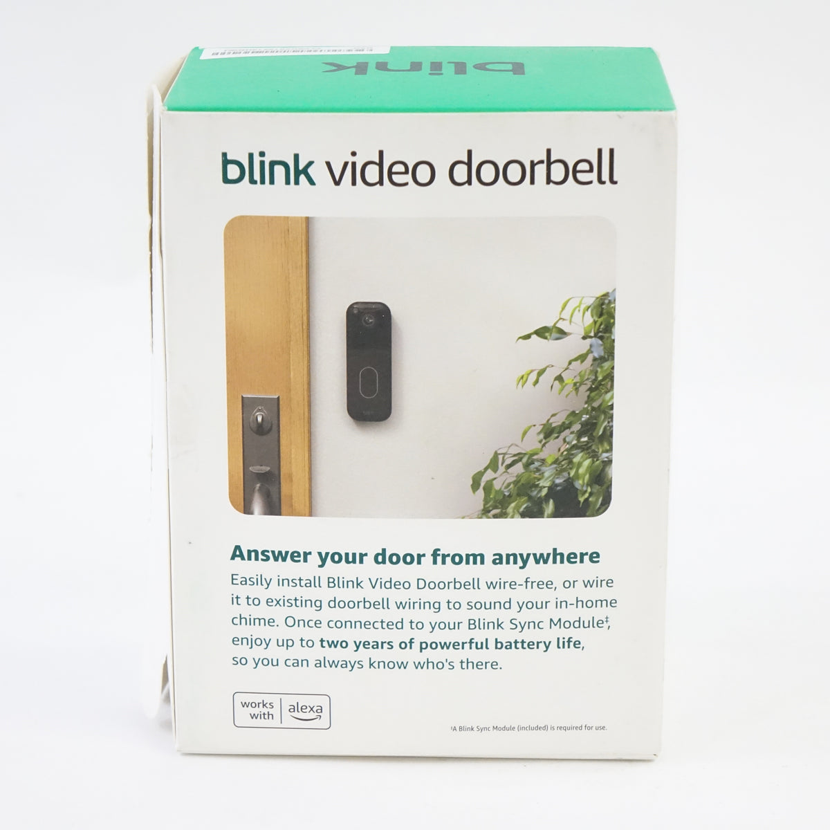 Blink Video Doorbell System Black HD Video Doorbell w Sync Module Core