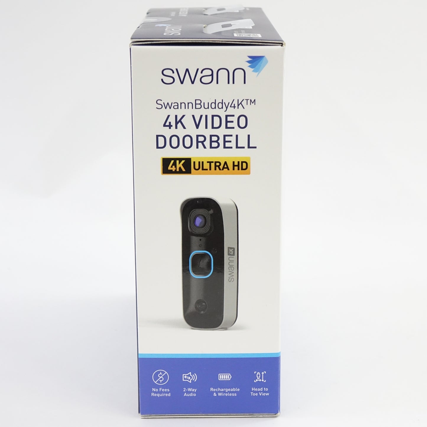 Swann Buddy4K Wireless Video Doorbell Chime 4KBUDDY 165 View 2-Way Audio - New