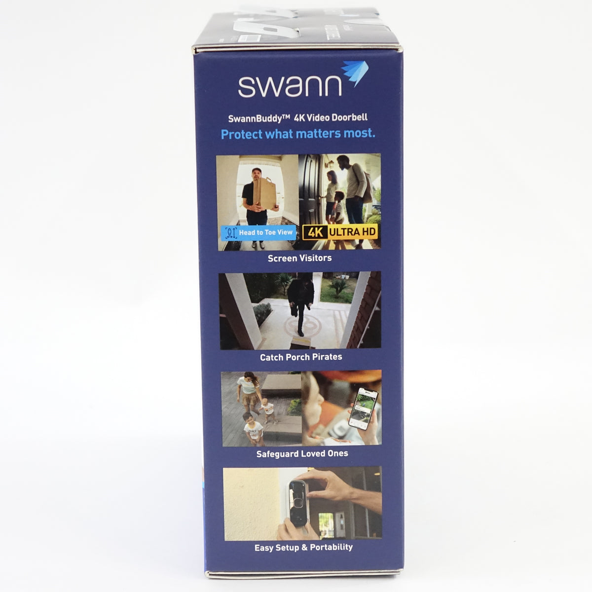 Swann Buddy4K Wireless Video Doorbell Chime 4KBUDDY 165 View 2-Way Audio - New