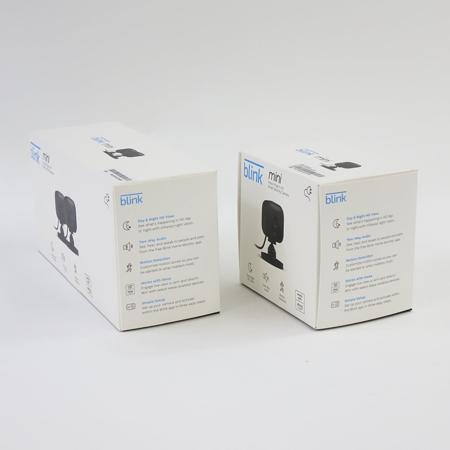 Blink Mini Indoor Security Camera 3 Pack Motion Detection Alexa Black - Grade B