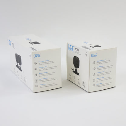 Blink Mini Indoor Security Camera 3 Pack Motion Detection Alexa Black - Grade B