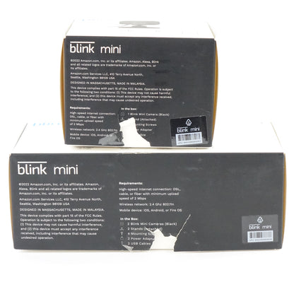 Blink Mini Indoor Security Camera 3 Pack Motion Detection Alexa Black - Grade B