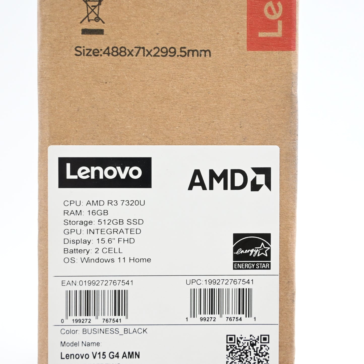 Lenovo V15 G4 15.6" Laptop Ryzen 3 7320U 16GB RAM 512GB SSD Win11 Black  Grade A