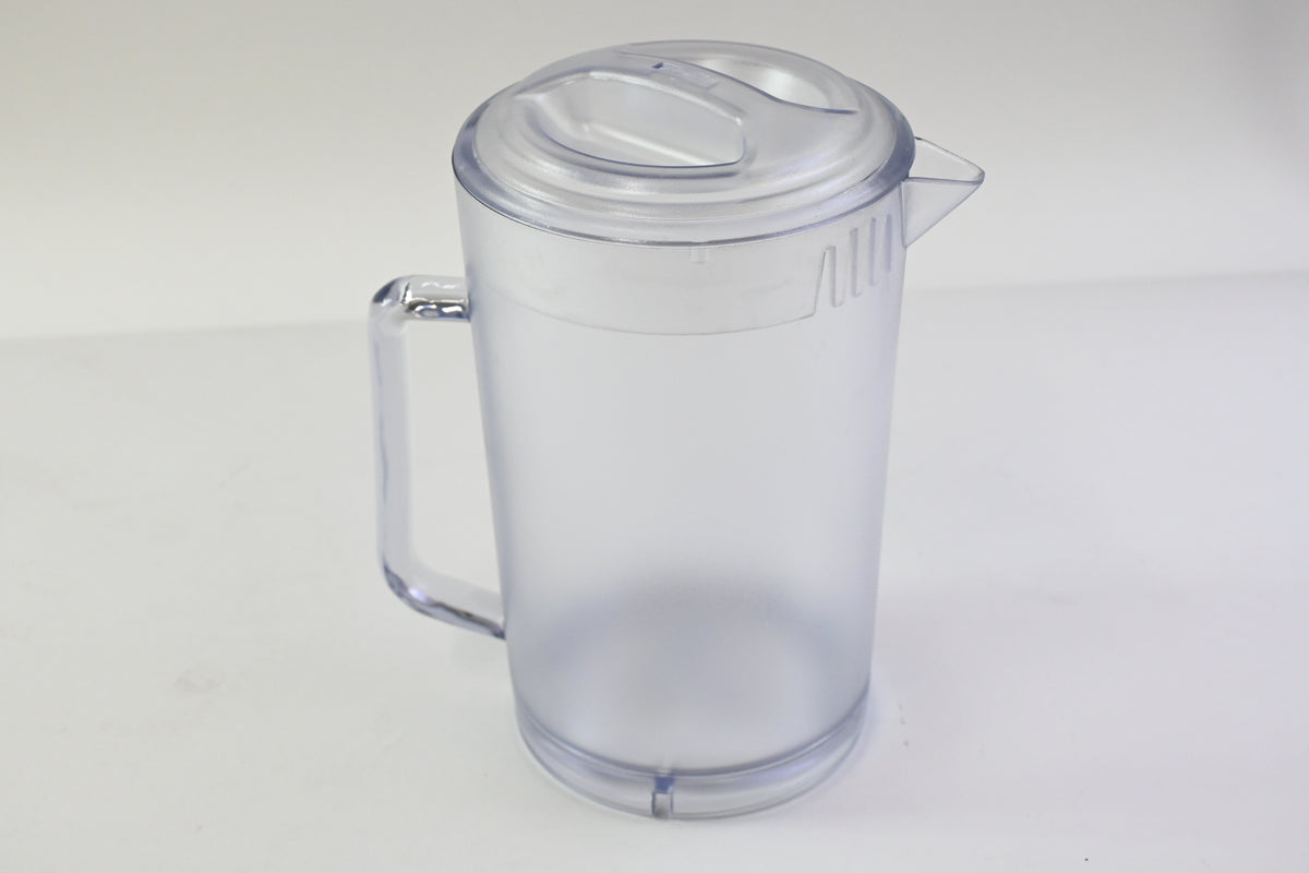 G.E.T. Textured Clear Polycarbonate 64 Oz Water Pitcher w/Lid - Open Box