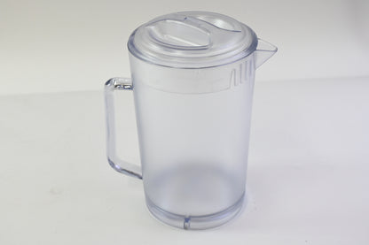G.E.T. Textured Clear Polycarbonate 64 Oz Water Pitcher w/Lid - Open Box