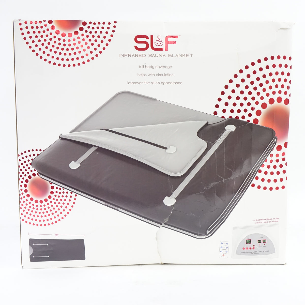 SLF Infrared Sauna Blanket 70" Portable Full Body Heating Therapy Black