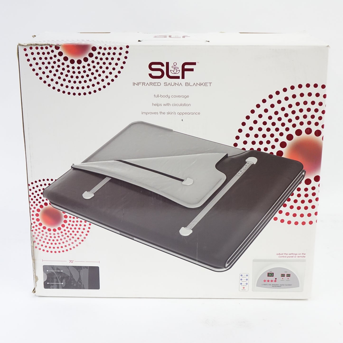 SLF Infrared Sauna Blanket 70" Portable Full Body Heating Therapy Black