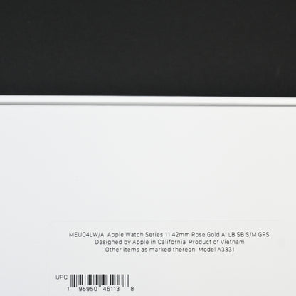 Apple Watch Series 11 GPS 42mm Rose Gold Light Blush Sport Band S/M