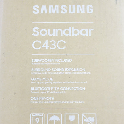 Samsung HW-C43C/ZA 2.1 ch DTS VirtualX Soundbar 270-Watts w Subwoofer - HW-C43C