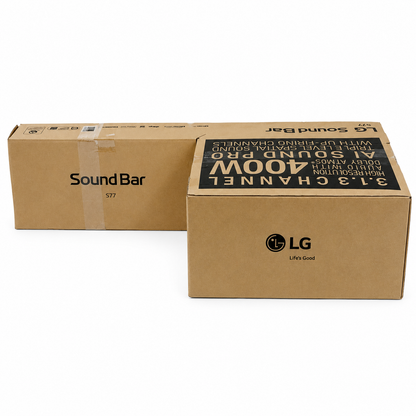 LG S77S 3.1.3 Channel Dolby Atmos DTS:X Soundbar Wireless Subwoofer Black