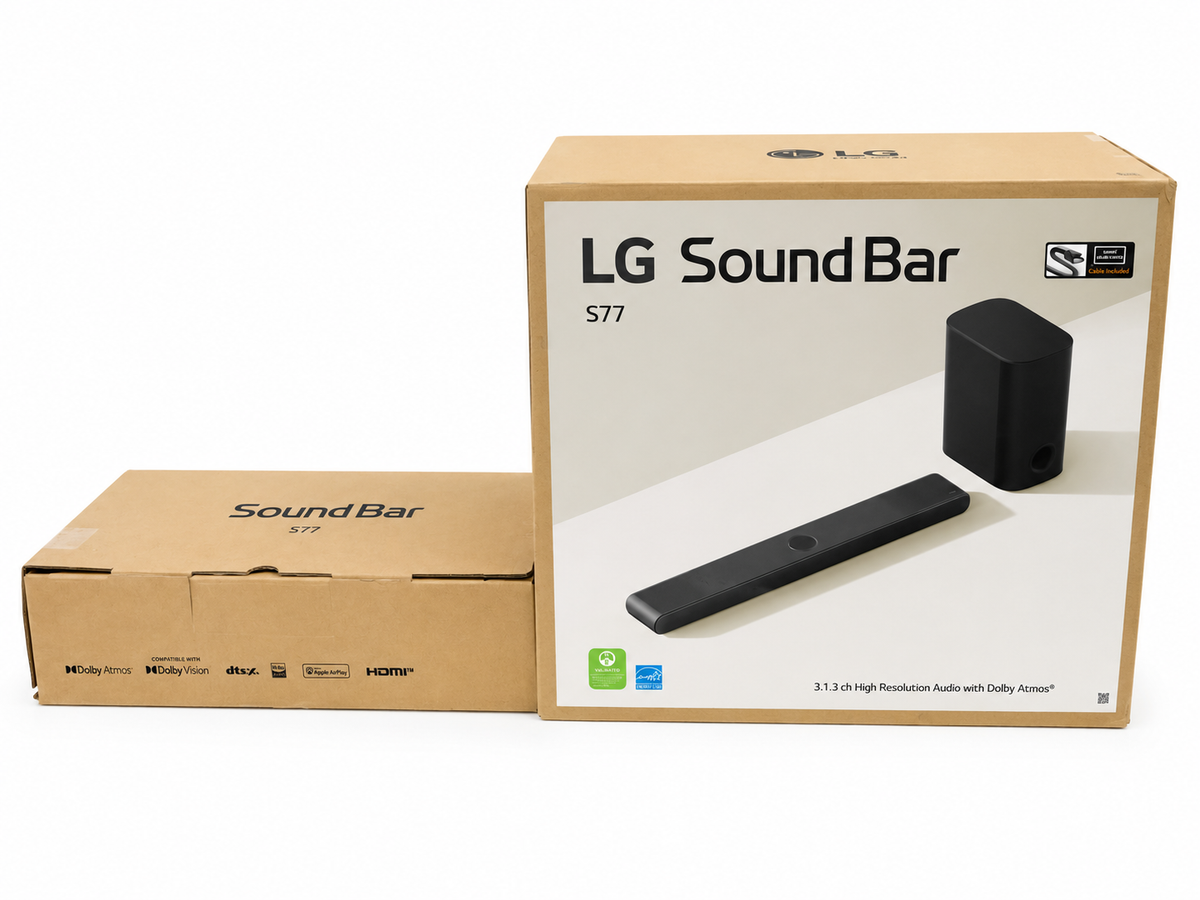 LG S77S 3.1.3 Channel Dolby Atmos DTS:X Soundbar Wireless Subwoofer Black